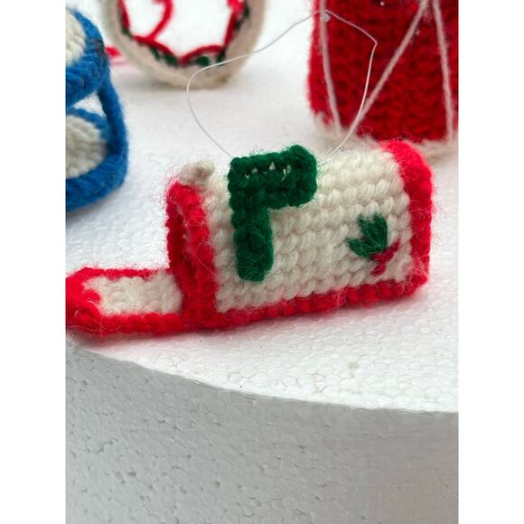 Vintage ornament lot homemade handmade grandma crochet hand knitted 70's 80's - Picture 10 of 16